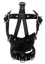 Front Image of stylish Harness Muzzle Gag Front Image of stylish Harness Muzzle Gag