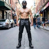 leather face muzzle, leather bdsm muzzle,  leather head harness, leather bondage muzzle