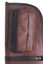 brown leather rifle case with exterior pocket brown leather rifle case with exterior pocket