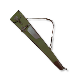 Canvas Leather Shotgun Case With Reinforced Muzzle End - Main Image Canvas Leather Shotgun Case With Reinforced Muzzle End - Main Image