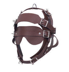 Closed Image of Bondage Muzzle Gag for BDSM Play - Premium Leather Gear Closed Image of Bondage Muzzle Gag for BDSM Play - Premium Leather Gear