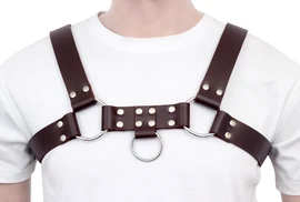leather harness, leather bondage harness, leather harness with buckles, leather gay mens harness