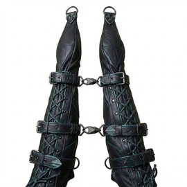leather arm binder, leather arm restraint, adjustable arm binder, leather binding glove, premium leather arm binder, arm restraint glove