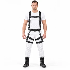 genuine leather harness, leather tactical harness, leather chest harness, adjustable leather harness, handmade leather harness, leather harness for men