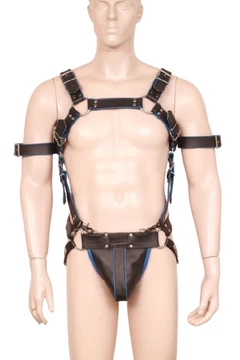 leather crossbow body harness, leather harness