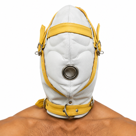 leather bdsm hood, leather bondage hood, leather bondage mask, leather hood, leather hood bdsm