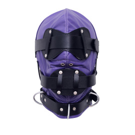 Leather BDSM Mask With Mouth Plug - Main Image Leather BDSM Mask With Mouth Plug - Main Image