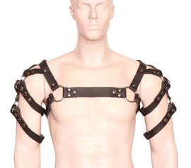 leather shoulder harness, leather harness