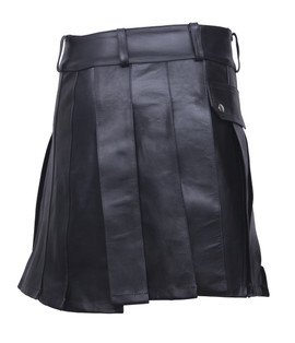 Leather Gladiator Kilt with Side Pockets - Main Image Leather Gladiator Kilt with Side Pockets - Main Image