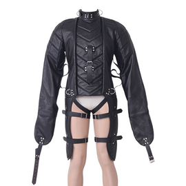 Leather Restraining Bondage Straitjacket - Main Image Leather Restraining Bondage Straitjacket - Main Image