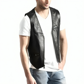 men's leather vest men's leather vest