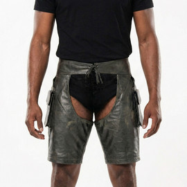 leather shorts, leather shorts bondage, leather shorts bdsm, leather gay shorts, gay leather shorts