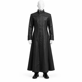 Leather coat, Leather long coat, Leather trench coat, Leather overcoat, hooded Leather coat