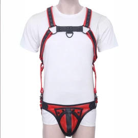 mens leather jockstrap harness, leather harness