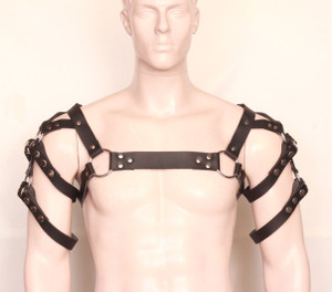 Leather Suspenders for Menmen Harness Greengay 