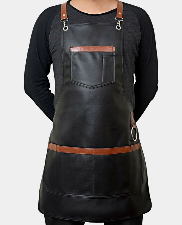 Leather Barber Apron, Leather Hairdressing Apron