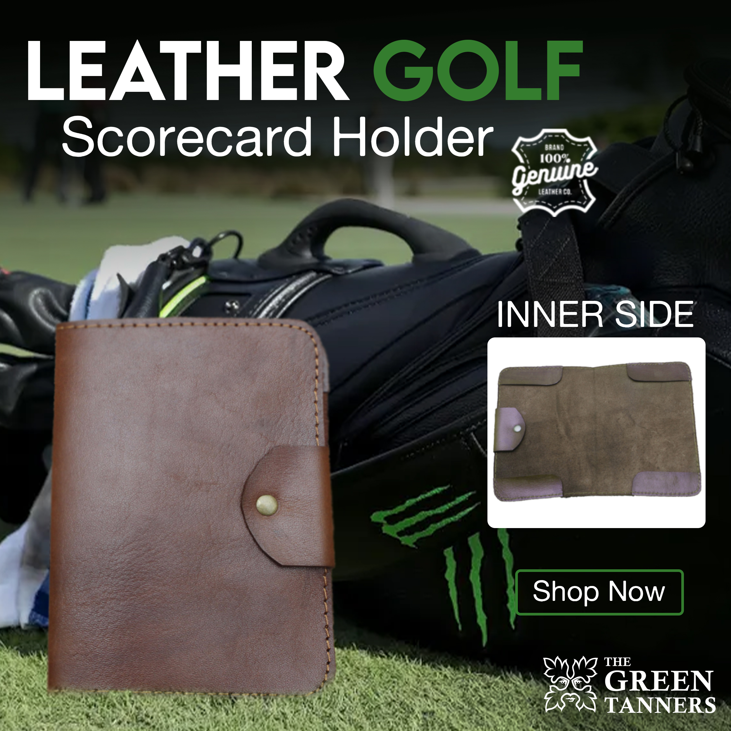 Golf Scorecard Holder, Leather Scorecard Holder