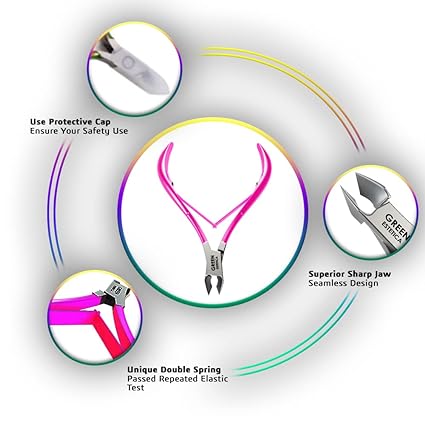 Stainless steel pink cuticle nippers, cuticle nippers, cuticle cutters, cuticle trimming, cuticle pusher