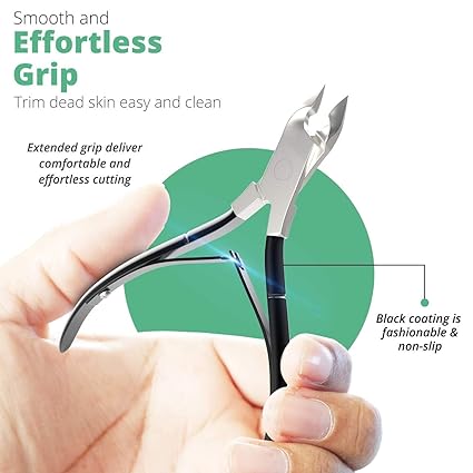 Stainless steel black cuticle nippers, cuticle nippers, cuticle cutters, cuticle trimming, cuticle pusher