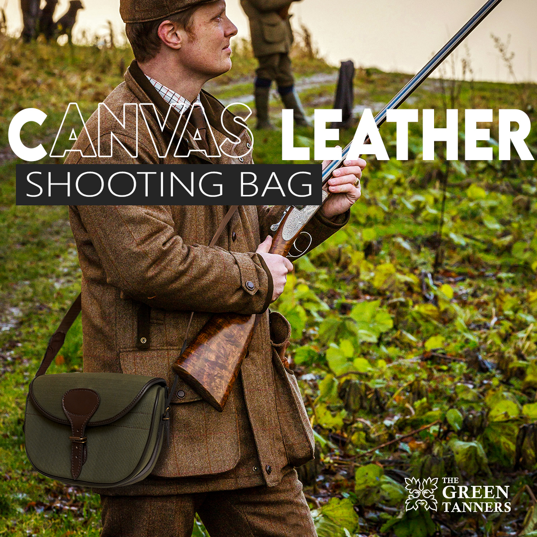 Canvas Leather Cartridge Bag, Shooting Shells Bag,