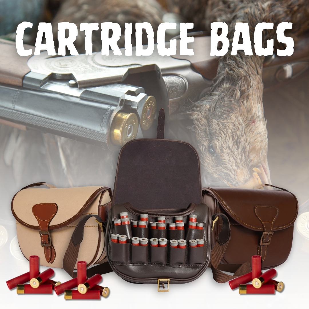 leather cartridge bags, cartridge bags, amo bags, shooting  bags, canvas cartridge bags
