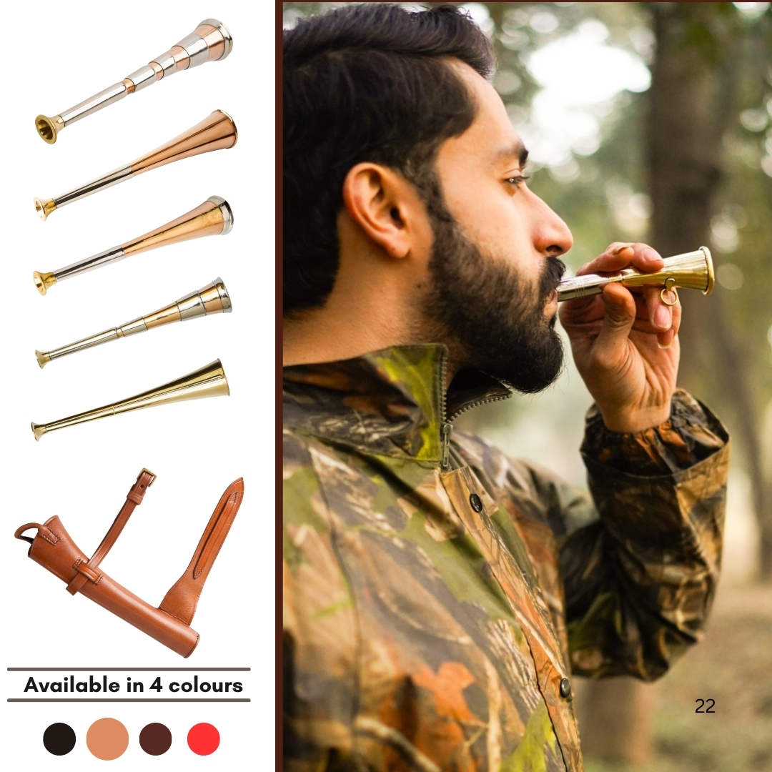 Fox Hunting Horns with Case