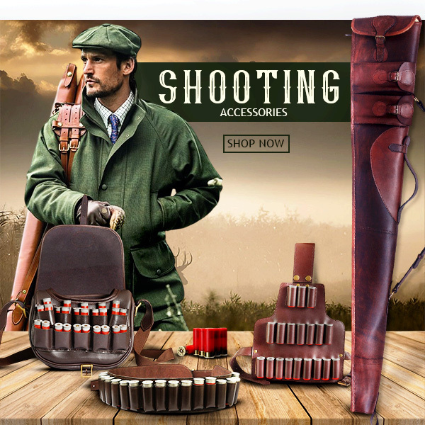 shooting accessories, shooting gear, leather gun cover, rifle & shotgun case, cartridge bags, shell pouches, cartridge belts, shotgun case, rifle case, shooting & hunting gear