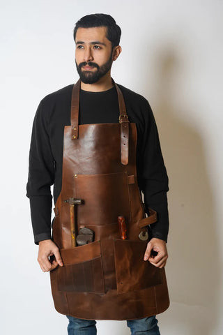 Leather aprons, Leather woodworking apron, Aprons