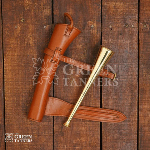 Fox hunting horn, leather fox hunting horn, 1 band fox hunting horn, 4 band fox hunting horn, 3 band fox hunting horn
