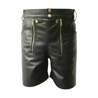 Men’s Fetish Leather Shorts with Wristbands