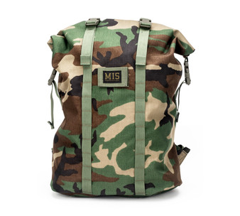 Roll Up Backpack - Woodland Camo - Front