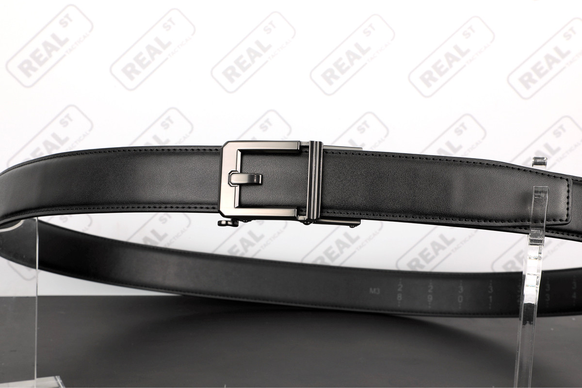 Kore Leather Gun Belt 24"52" Ratcheting Cut to Fit X3 Buckle BLACK