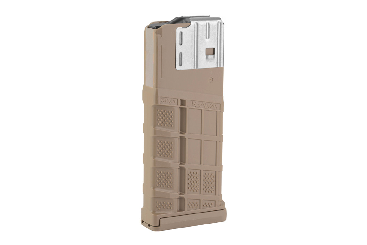 Lancer 25rd L7 Advanced Warfighter L7AWM AR10 Magazine Opaque FDE