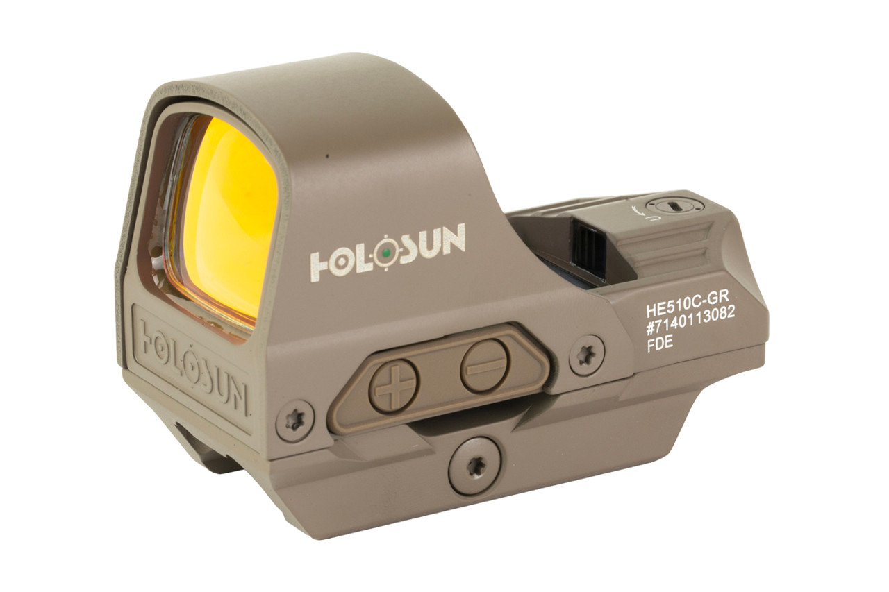 Holosun HE510C-GR X2 Green Dot Optic - 65MOA Ring & 2MOA Dot - TAN