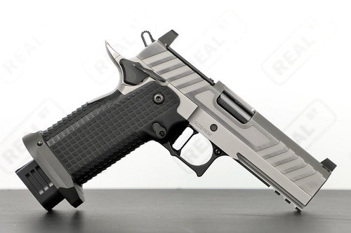 Race City Defense RC9 Ported 4.25" Commander Pistol 9mm CRN Silver Brushed Flats Tri Top