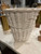 WHITE WICKER TRASHCAN