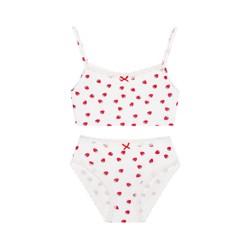 STRAWBERRY CAMI BRA SET