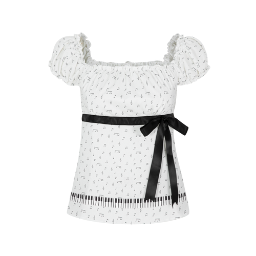 PIANO HANDMADE BABYDOLL TOP