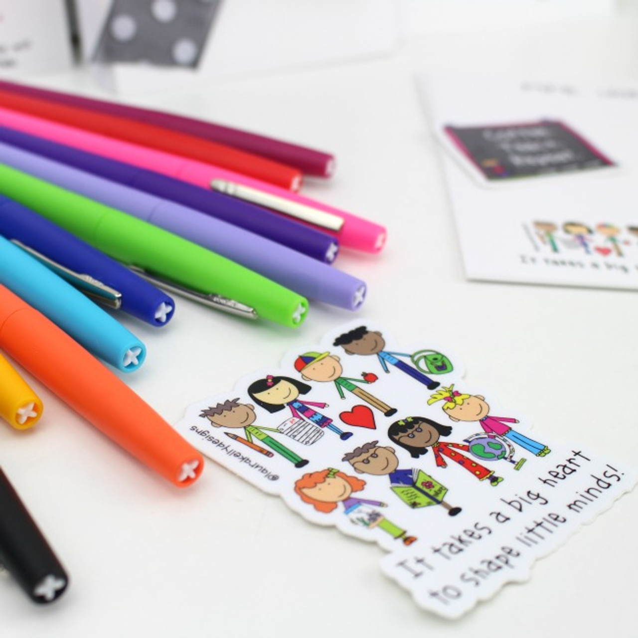 Back to School Note Card Set with Vinyl Stickers and FREE Flair Pens - Shop  Laura Kelly