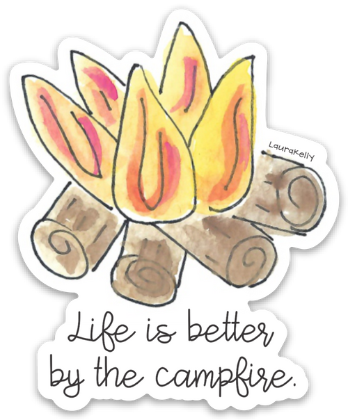 Vinyl Sticker-CAMPFIRE