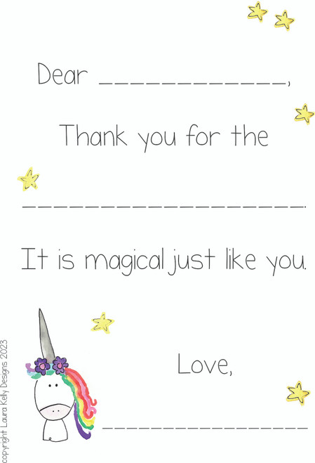 Thank You Notes - Unicorn