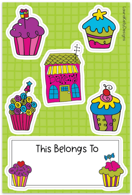 Sticker Sheet - Cupcakes Sticker Sheet - Cupcakes