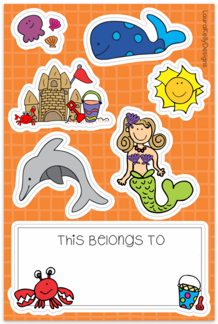 Sticker Sheet - Mermaid Sticker Sheet - Mermaid
