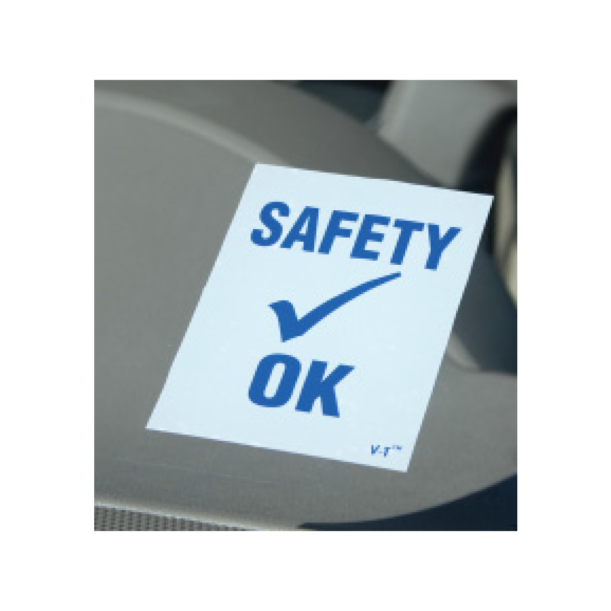 V Safety COVID-Secure Aufkleber – Selbstklebend, 100x80 Mm, Vinyl, Für Temperatur-Check Vor Arbeitsbeginn