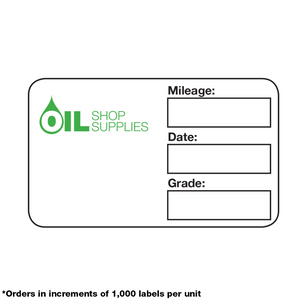 Handwritten Service Reminder Labels – Custom One Color Logo – Green Handwritten Service Reminder Labels – Custom One Color Logo – Green
