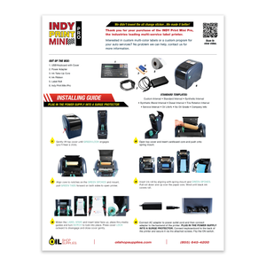 The Indy Print Mini PRO™ Quickstart Manual (English/Spanish) The Indy Print Mini PRO™ Quickstart Manual (English/Spanish)