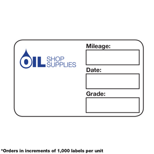 Handwritten Service Reminder Labels – Custom One Color Logo – Blue Handwritten Service Reminder Labels – Custom One Color Logo – Blue