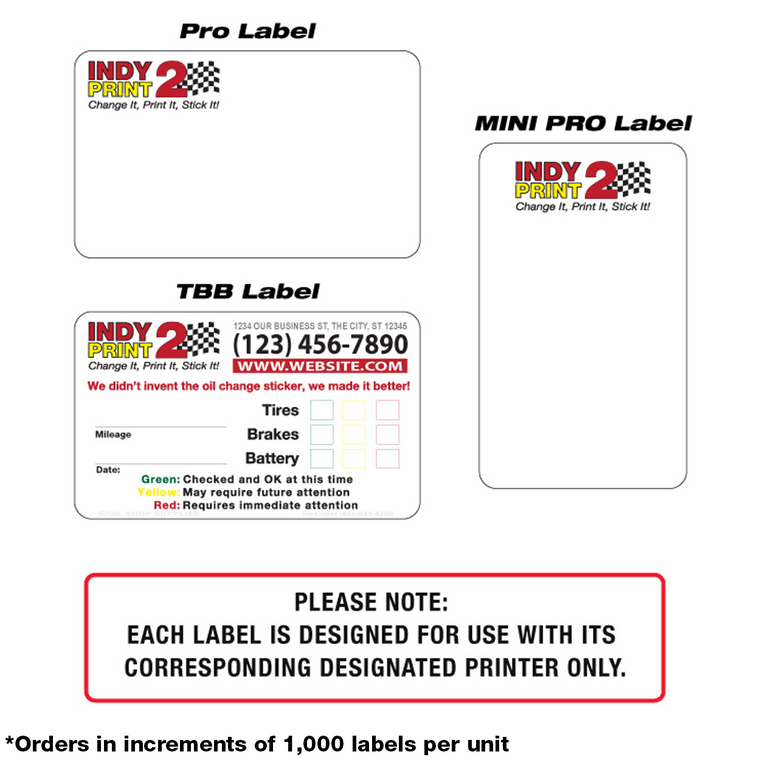 Custom Service Reminder Stickers