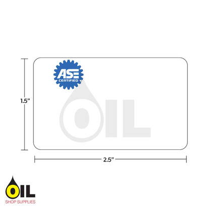 Ase Tech Labels INDY Print PRO - Stock Service Reminder Label - ASE - Oil Shop Supplies