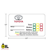 Indy Print Tbb - Stock Service Reminder Label - Toyota